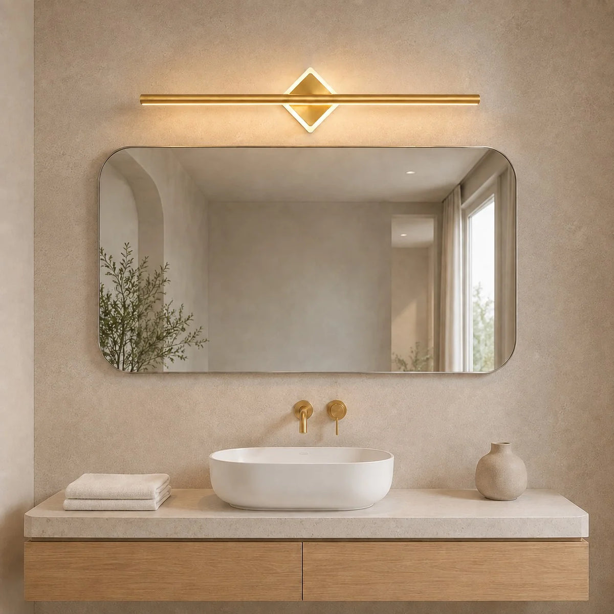 Bathroom Vanity Light Diamond Acrylic Warm & Cool White
