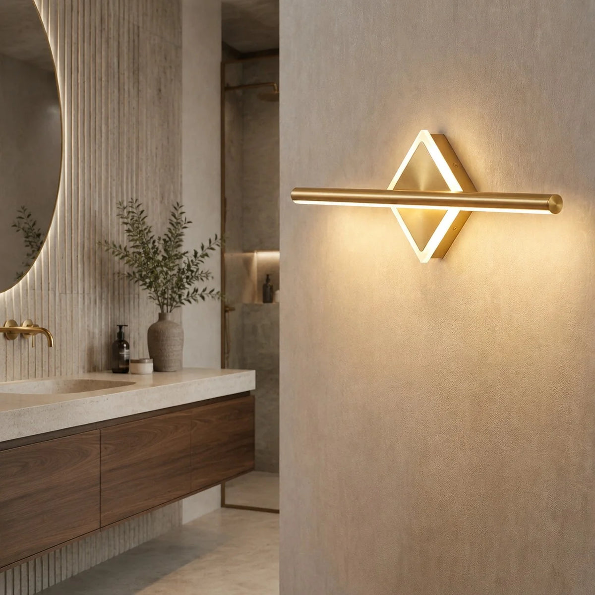 Bathroom Vanity Light Diamond Acrylic Warm & Cool White