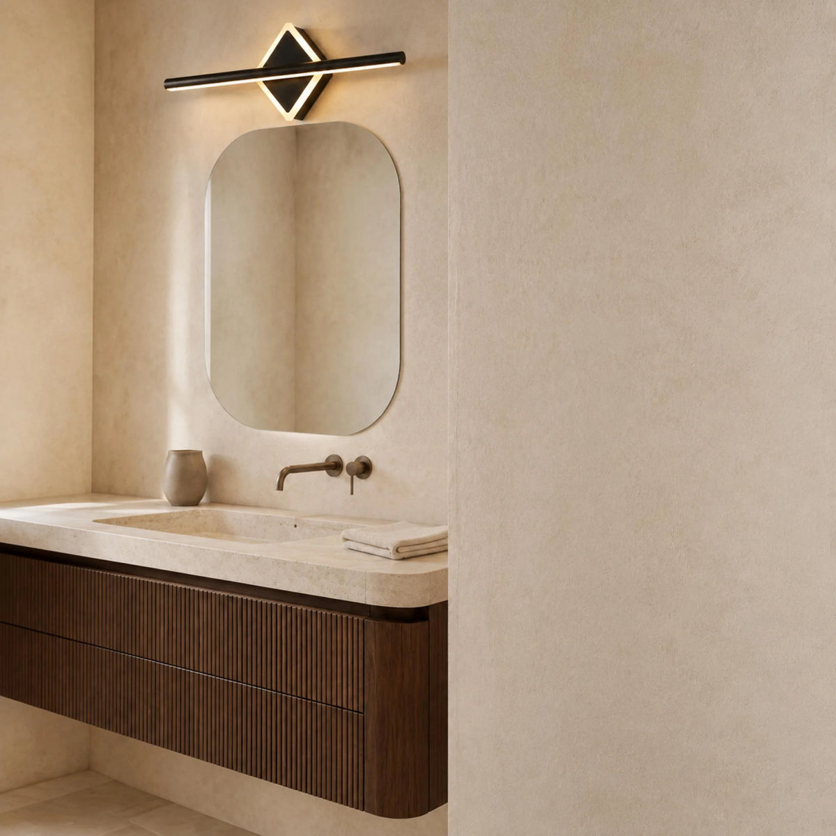Bathroom Vanity Light Diamond Acrylic Warm & Cool White