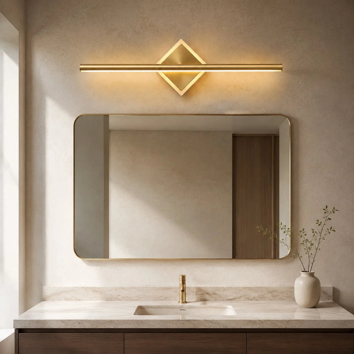Bathroom Vanity Light Diamond Acrylic Warm & Cool White
