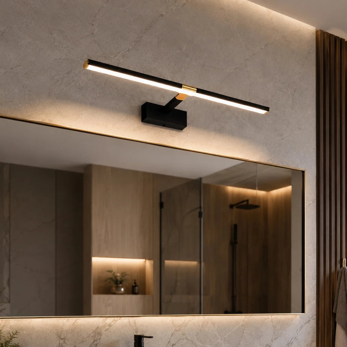 Bathroom Vanity Light LED Adjustable Arm Soft Acrylic Diffuser