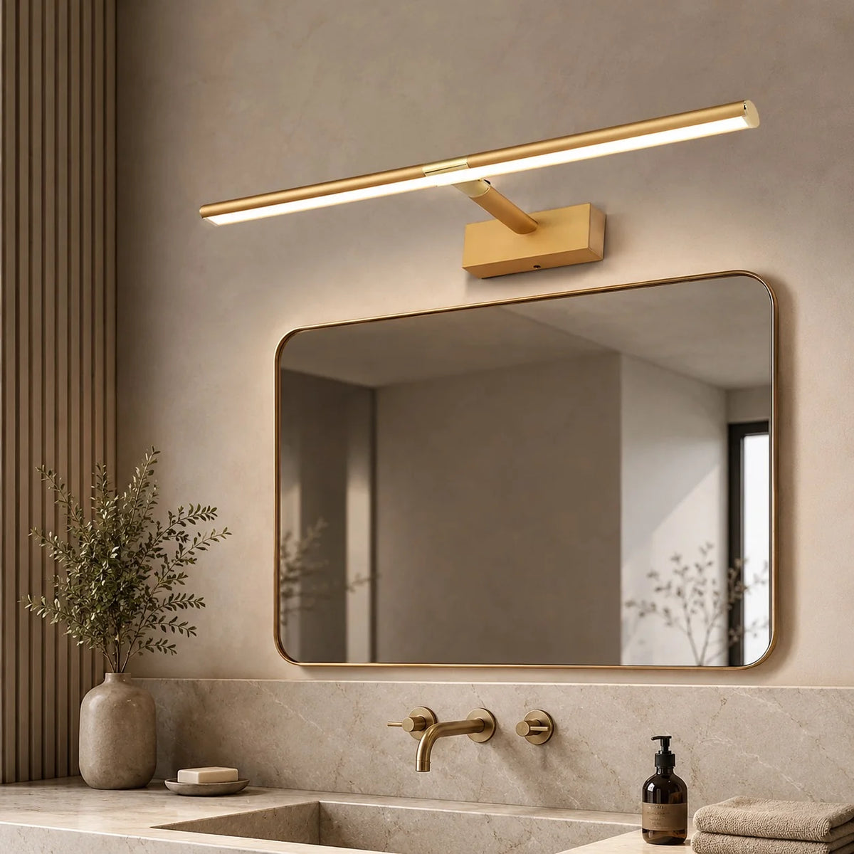 Bathroom Vanity Light LED Adjustable Arm Soft Acrylic Diffuser