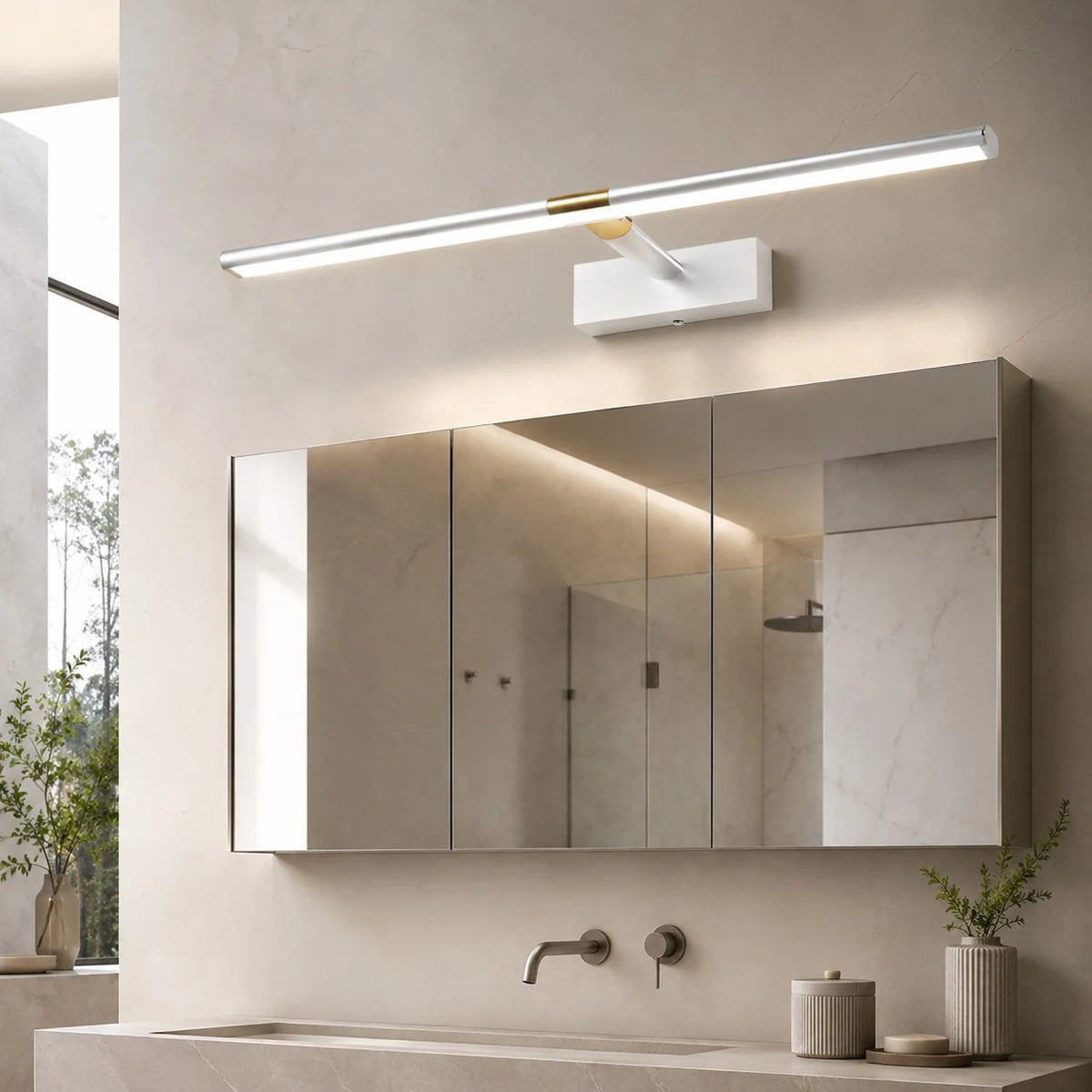 Bathroom Vanity Light LED Adjustable Arm Soft Acrylic Diffuser