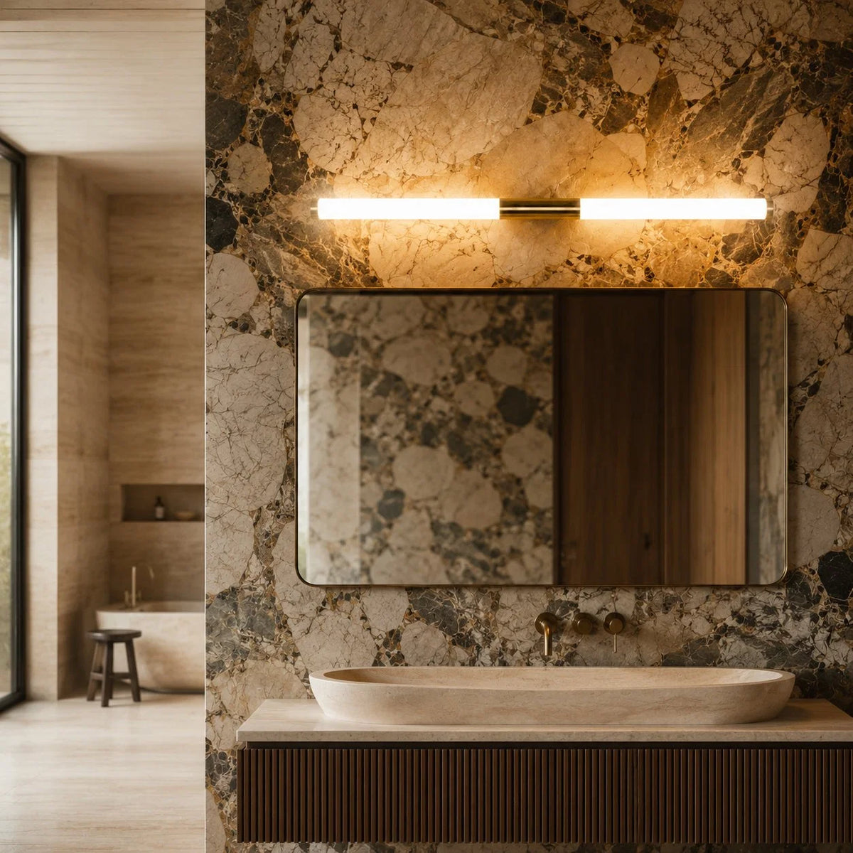 Bathroom Vanity Light Linear Dimmable Trichromatic LED