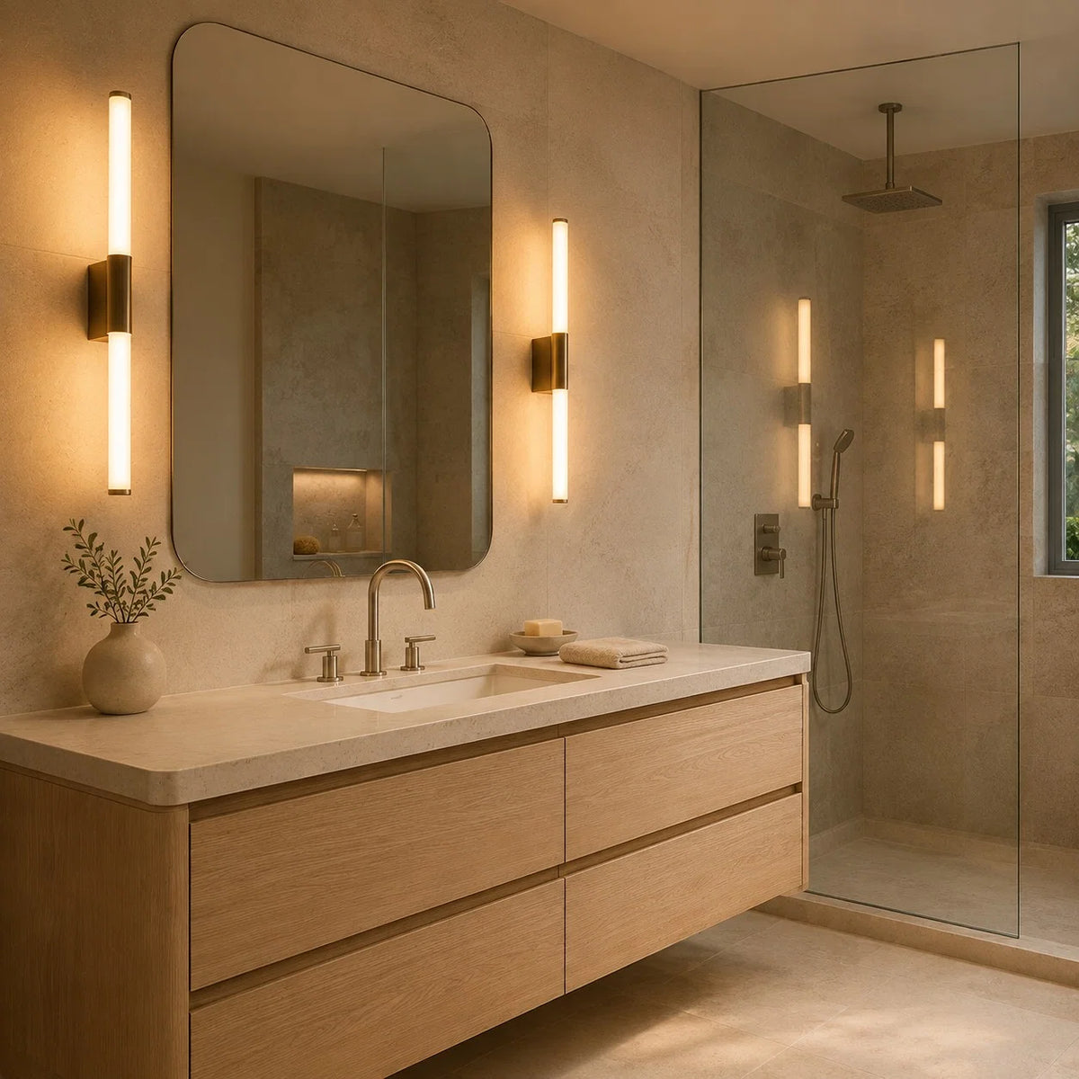 Bathroom Vanity Light Linear Dimmable Trichromatic LED