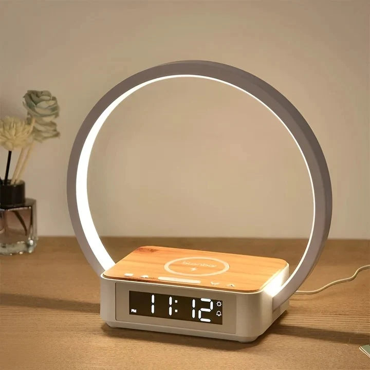 Bedside Lamp 3-in-1 Wireless Charger & Alarm Clock