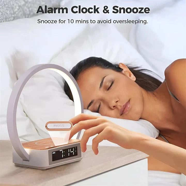 Bedside Lamp 3-in-1 Wireless Charger & Alarm Clock