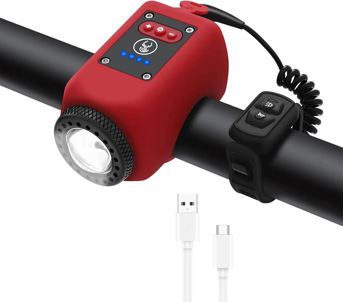 Bicycle Horn & Floodlight 110dB USB Rechargeable