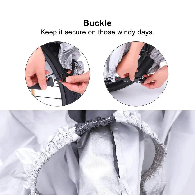 Bike Cover Waterproof Polyurethane UPF 50 Buckle Cinch
