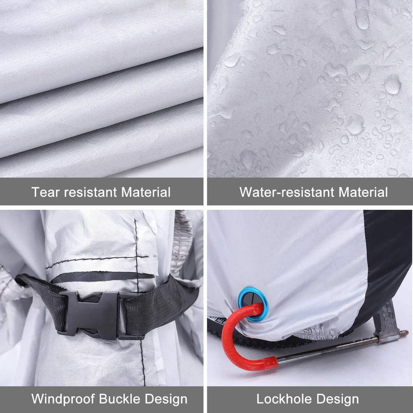 Bike Cover Waterproof Polyurethane UPF 50 Buckle Cinch