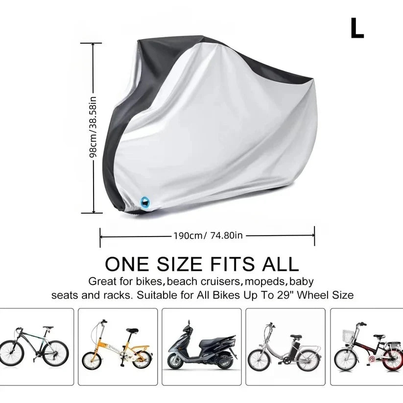 Bike Cover Waterproof Polyurethane UPF 50 Buckle Cinch