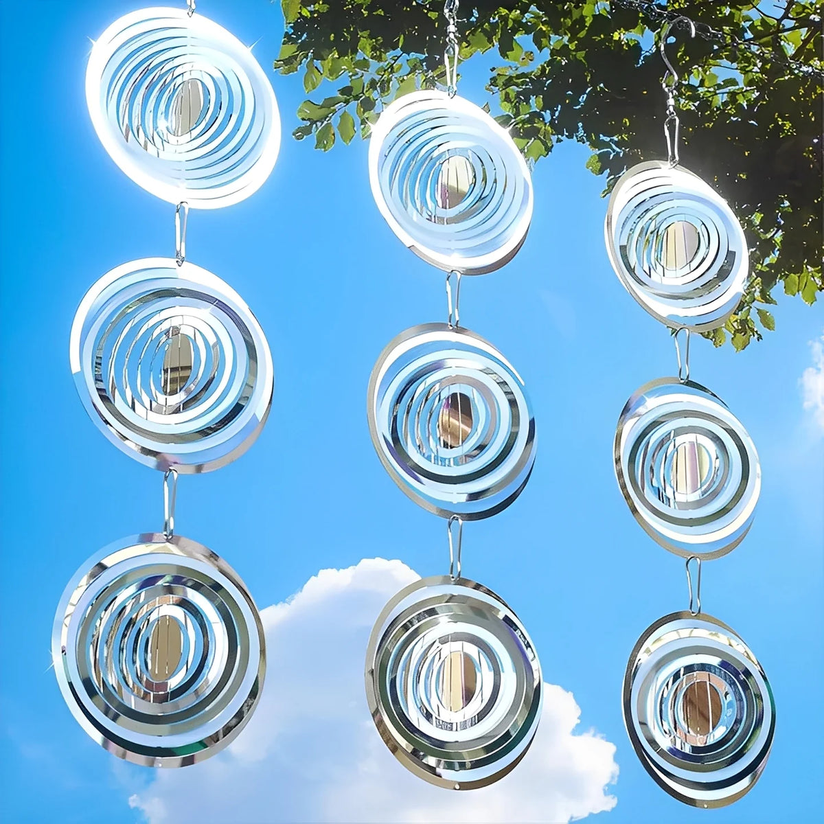 Bird Deterrent Spinner Stainless Steel 3D Mirror Finish