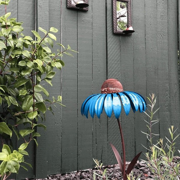 Bird Feeder Metal Coneflower Weather-Resistant