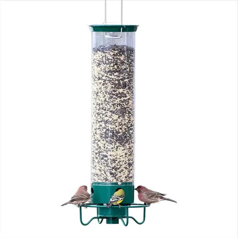 Bird Feeder Window-Mounted Metal Weight-Activated Perch