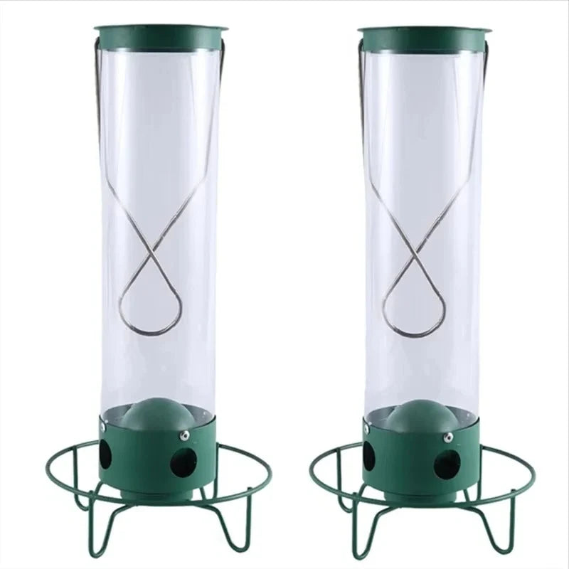 Bird Feeder Window-Mounted Metal Weight-Activated Perch