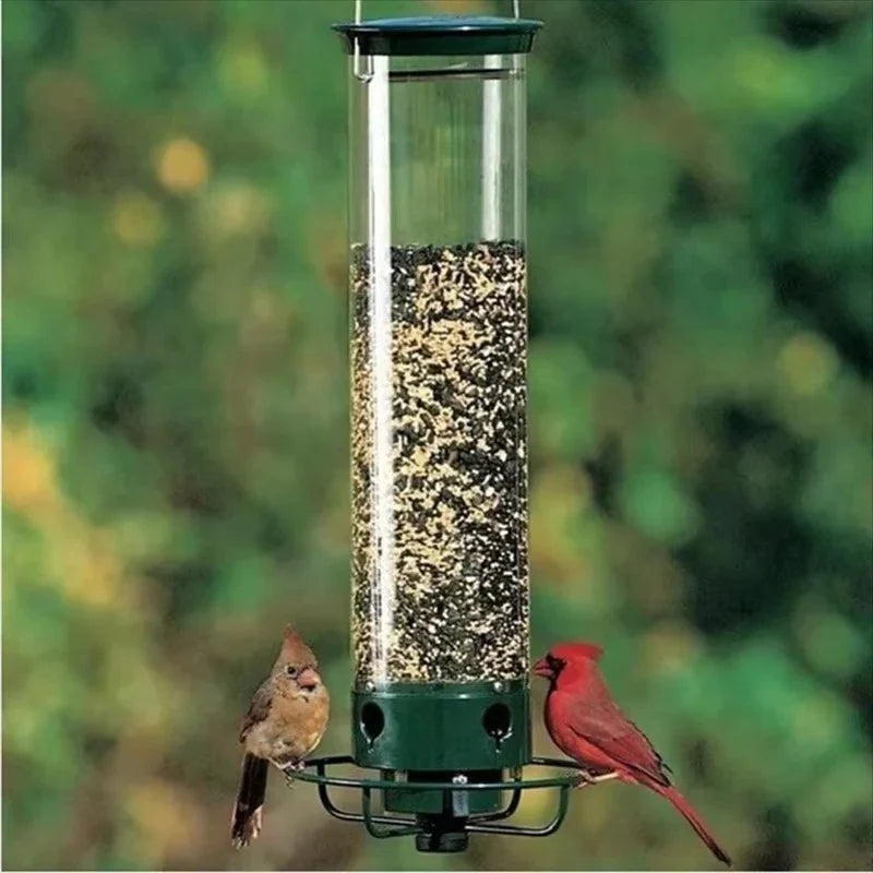Bird Feeder Window-Mounted Metal Weight-Activated Perch