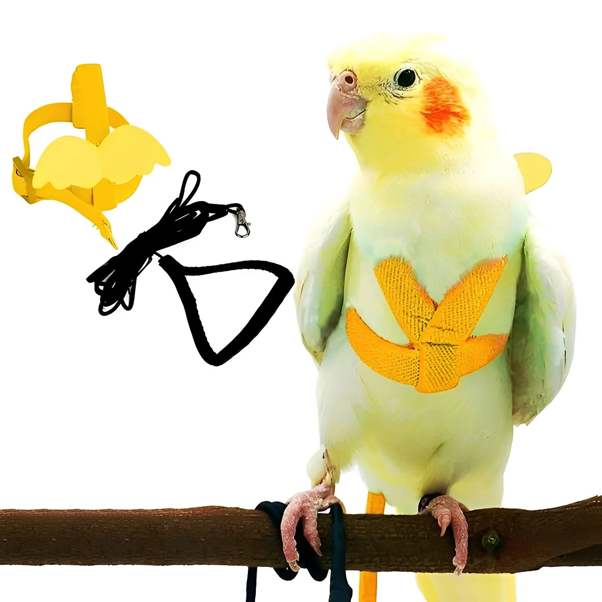 Bird Harness & Leash Adjustable Anti-Bite 78-Inch