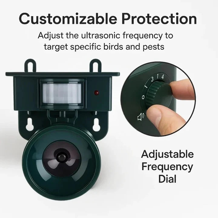 Bird Repeller Solar-Powered Motion-Activated Sound