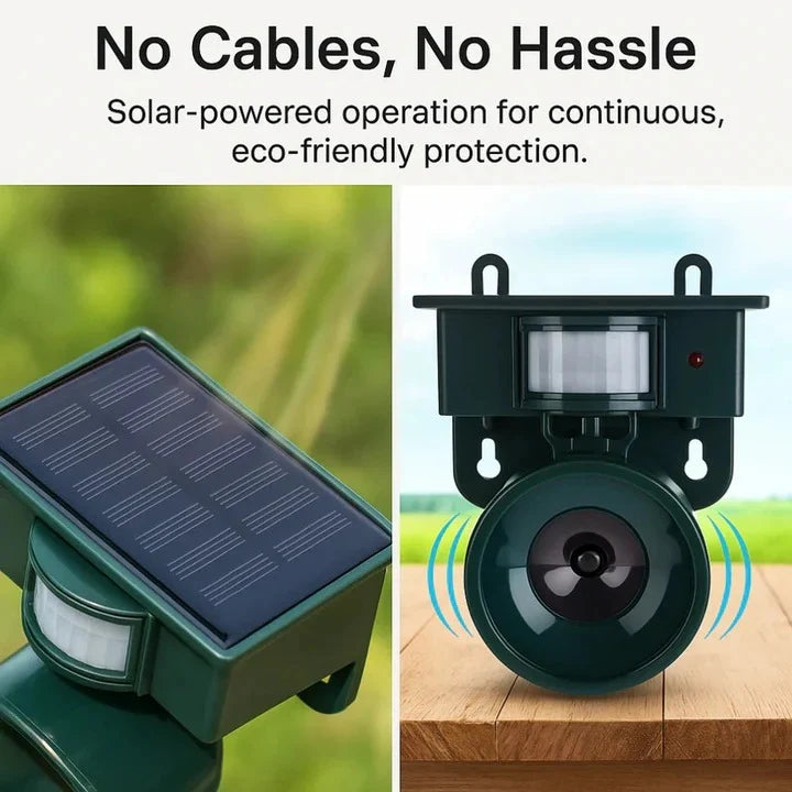 Bird Repeller Solar-Powered Motion-Activated Sound