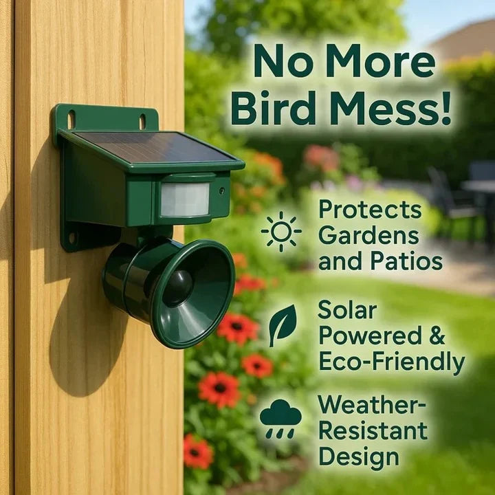 Bird Repeller Solar-Powered Motion-Activated Sound