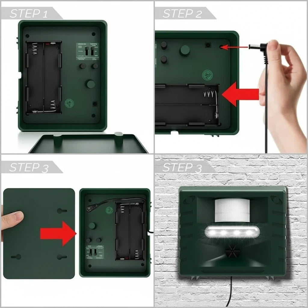 Bird Repeller Solar Ultrasonic 170 Degree Coverage