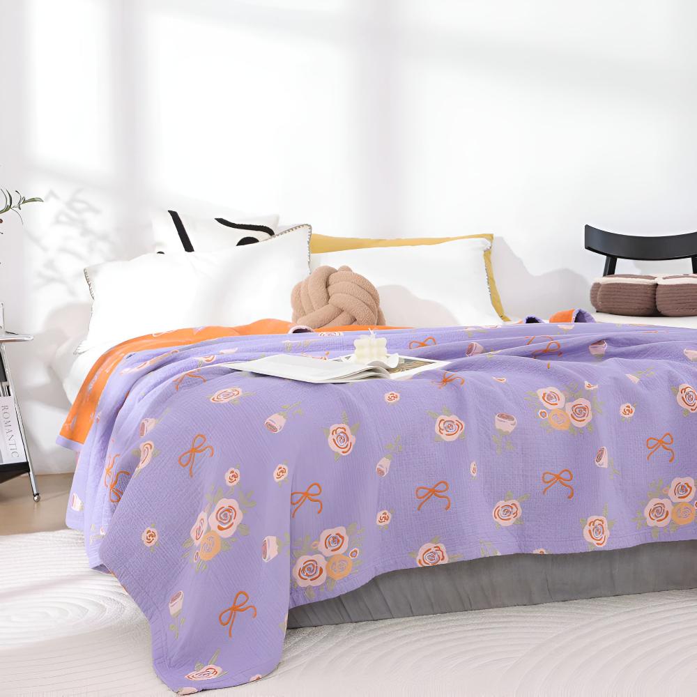 Blanket 100% Cotton Gauze Reversible & Lightweight