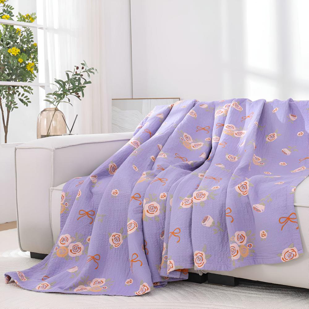 Blanket 100% Cotton Gauze Reversible & Lightweight