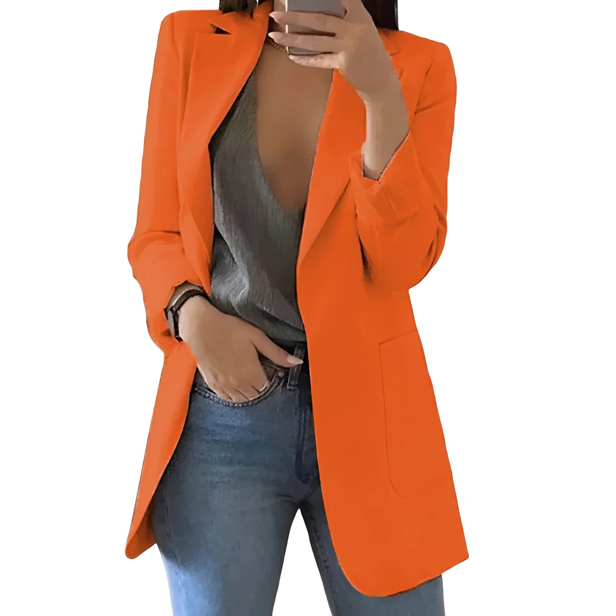 Blazer Open Front Breathable Wool