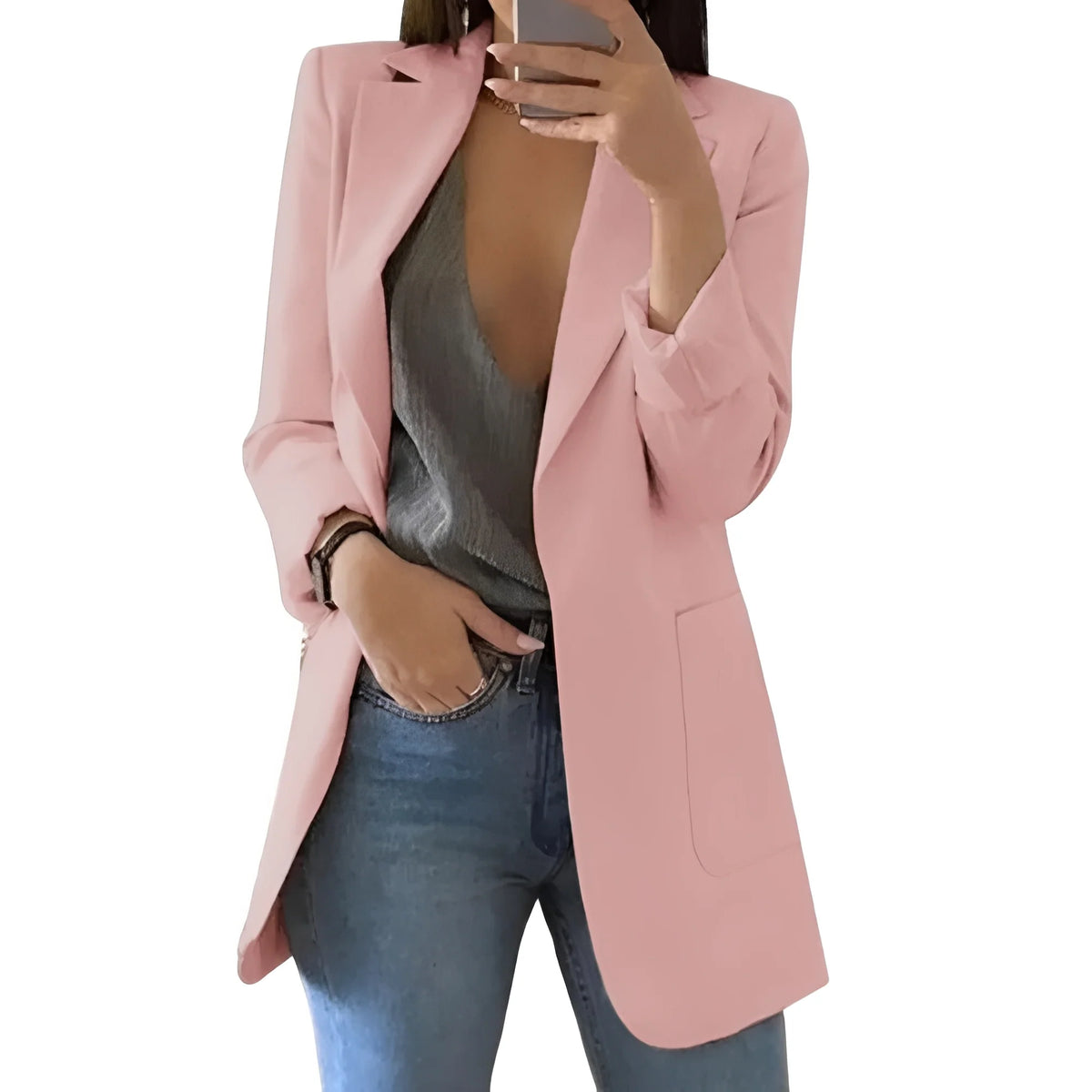 Blazer Open Front Breathable Wool