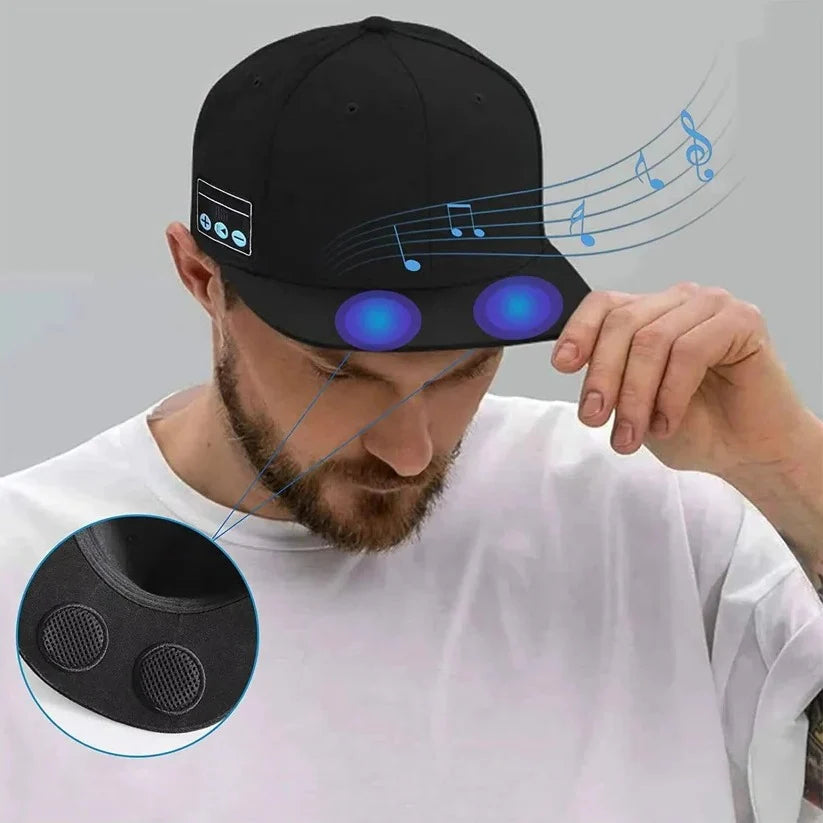 Bluetooth Speaker Cap Open-Ear & Mic 6-Hour Battery