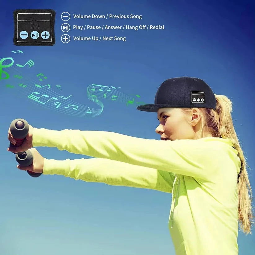 Bluetooth Speaker Cap Open-Ear & Mic 6-Hour Battery