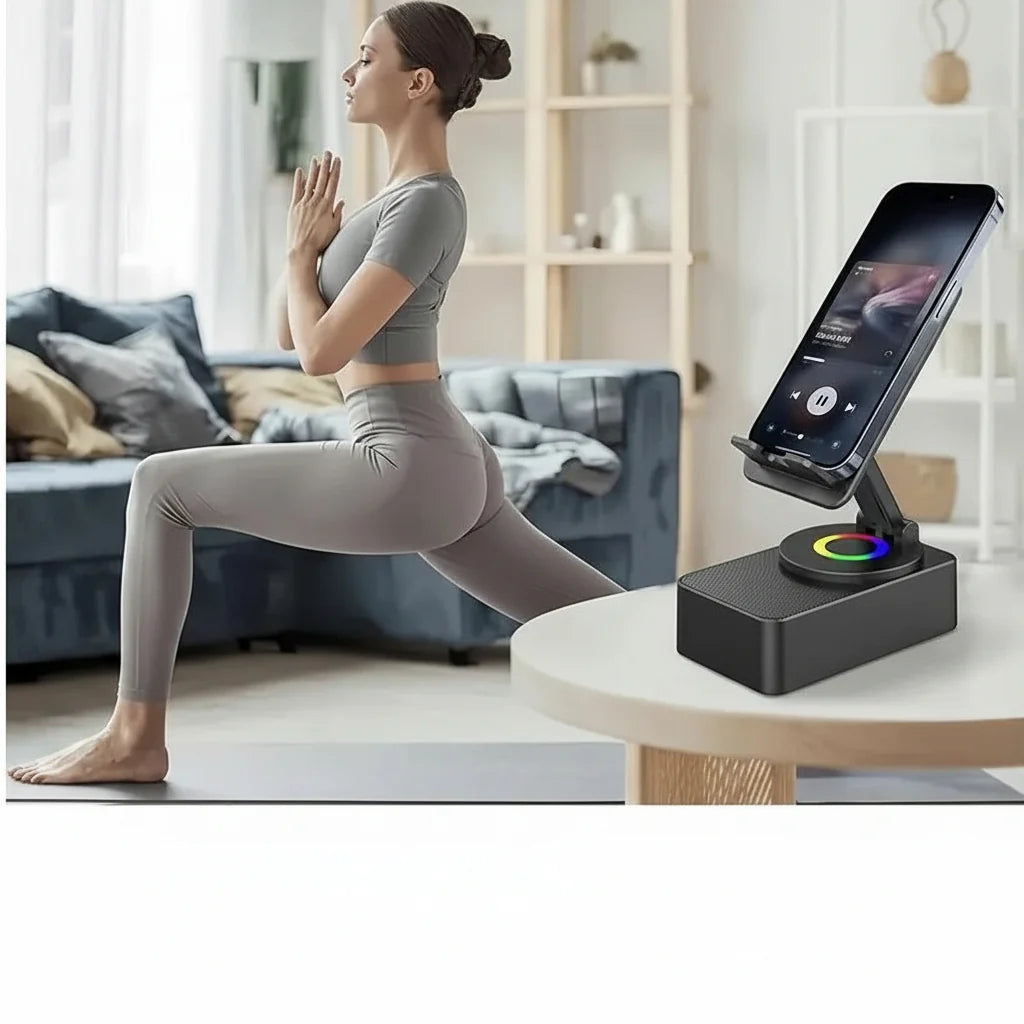Bluetooth Speaker & Stand Foldable Adjustable 1500mAh