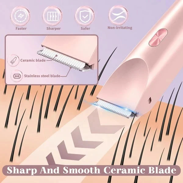 Body Trimmer Dual-Head Ceramic Blades Wet & Dry