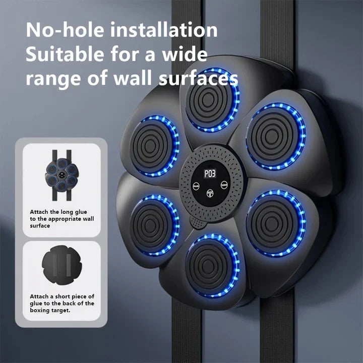 Boxing Target Wall-Mounted Smart Sensors & Music Sync