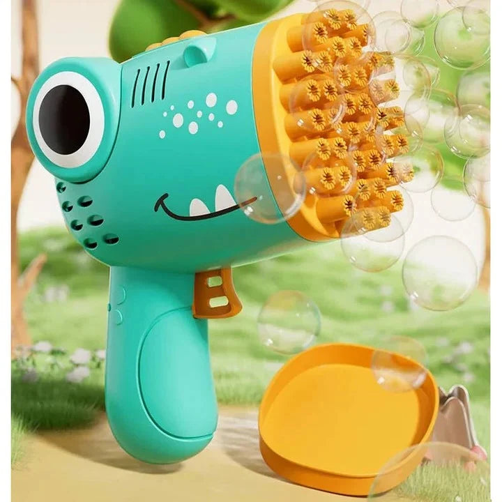 Bubble Blaster Dinosaur Design 40-Hole Nozzle Battery-Powered