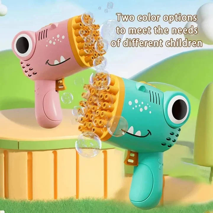 Bubble Blaster Dinosaur Design 40-Hole Nozzle Battery-Powered