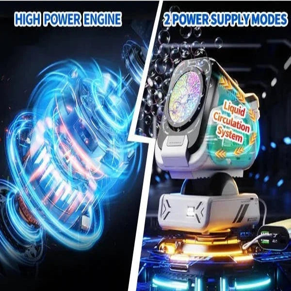 Bubble Blower Automatic 150 Degree Rotation RGB LED Rechargeable