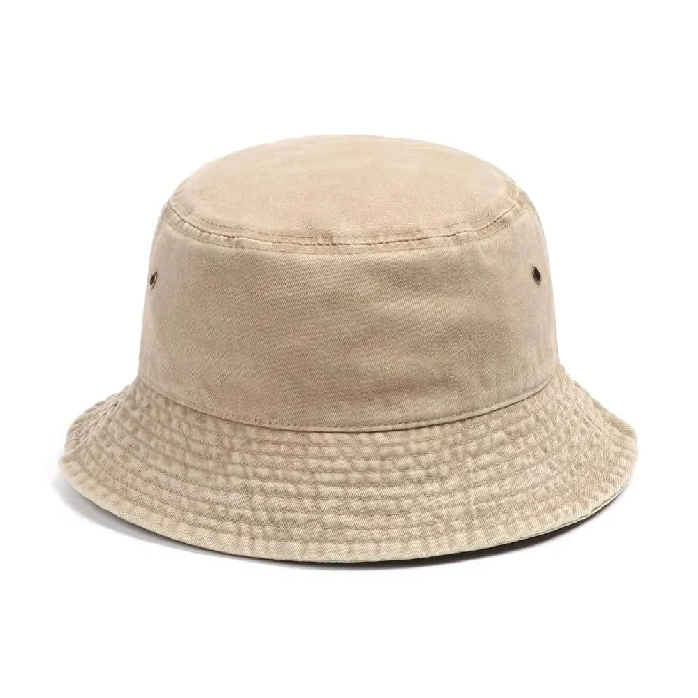 Bucket Hat Washed Denim Foldable Sun Protection