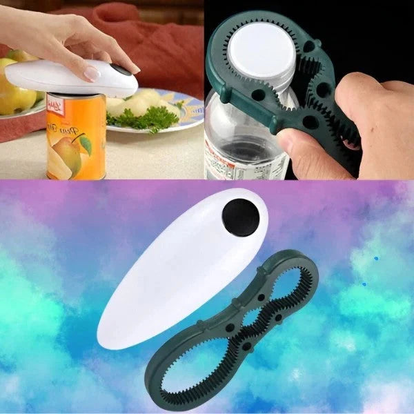 Can & Bottle Opener Automatic One-Touch Smooth-Edge Cutting