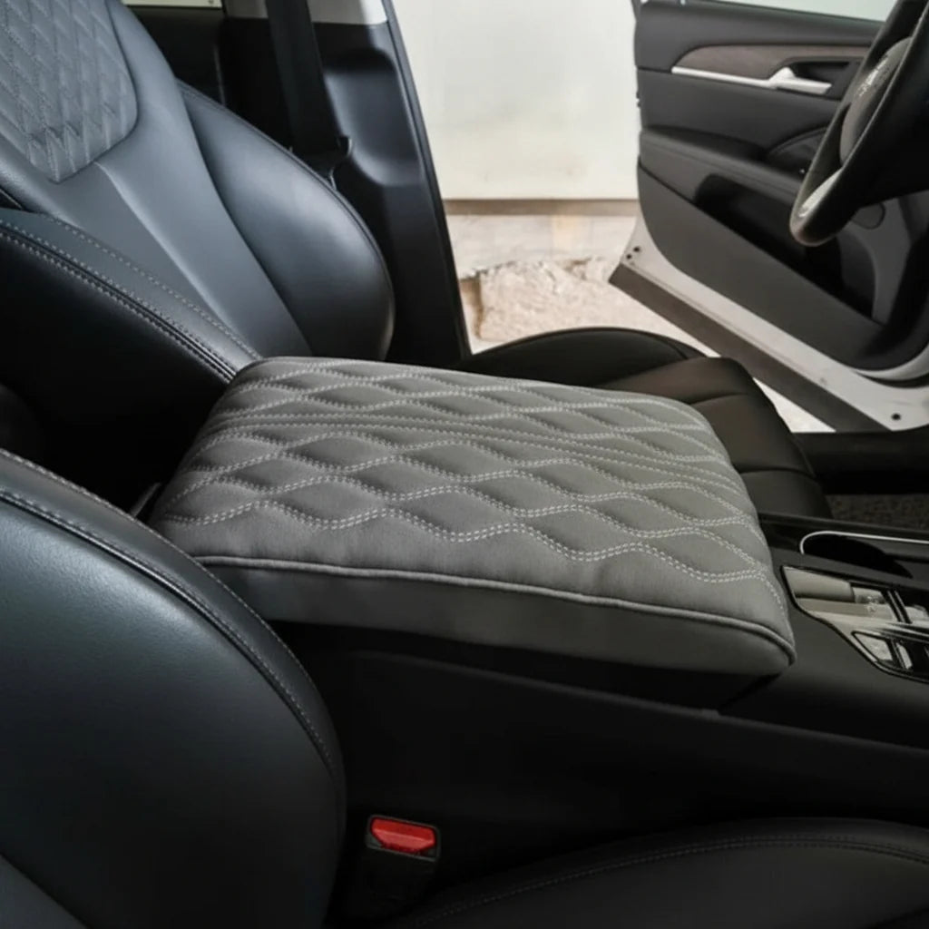 Car Armrest Cushion Memory Foam Water-Resistant Universal Fit