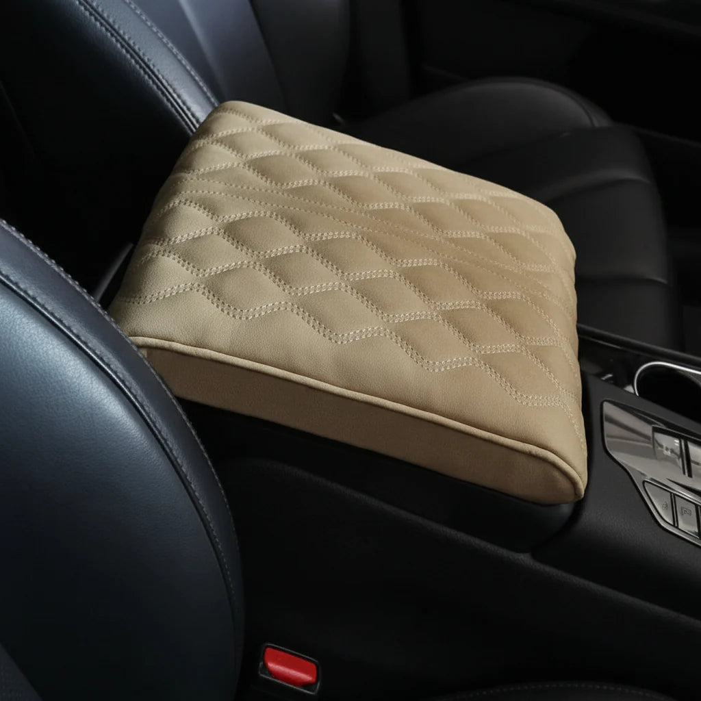 Car Armrest Cushion Memory Foam Water-Resistant Universal Fit