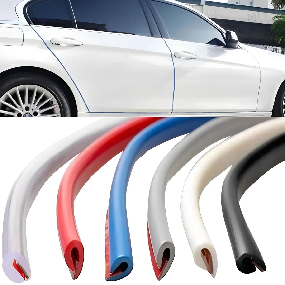 Car Door Edge Protector U-Shaped Pressure-Fit 16.4 Ft