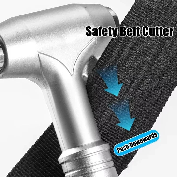Car Emergency Hammer Tungsten Tip Seatbelt Cutter