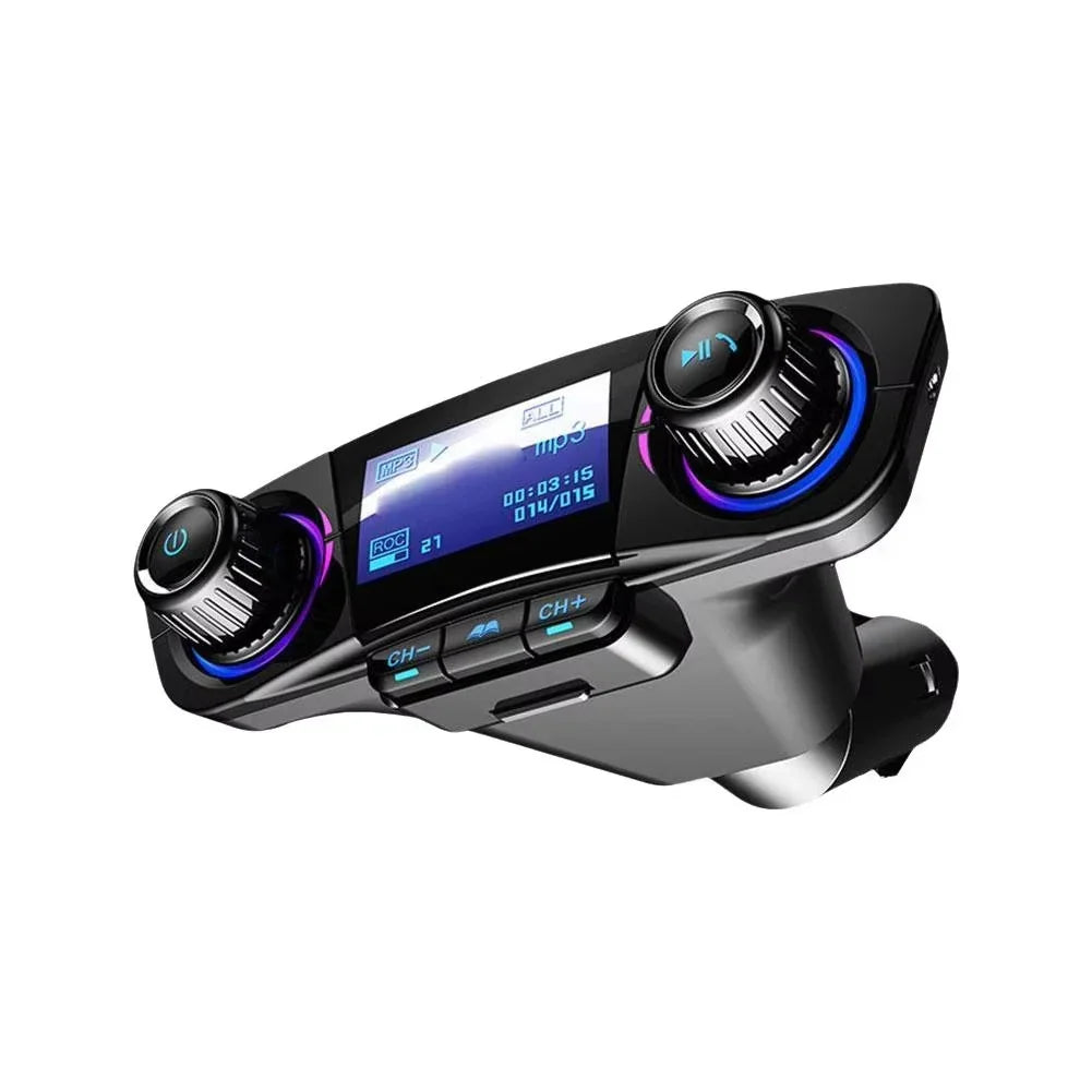 Car FM Transmitter Bluetooth 5.0 Dual USB Hands-Free Calling