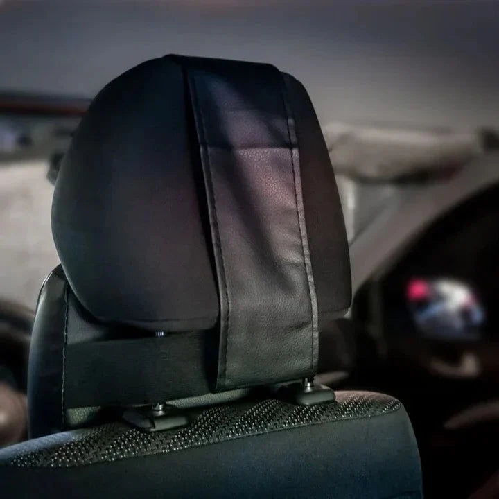 Car Headrest Pillow Contoured Memory Foam & Breathable Cover