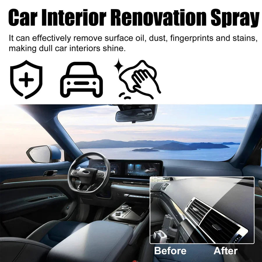 Car Interior Cleaner No-Rinse Multi-Surface UV Protection