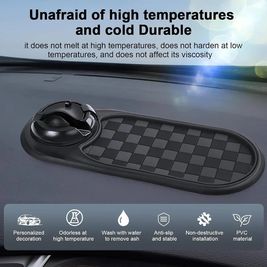 Car Phone Holder Non-Adhesive Non-Slip 360 Degree Rotation