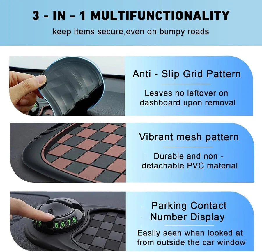 Car Phone Holder Non-Adhesive Non-Slip 360 Degree Rotation