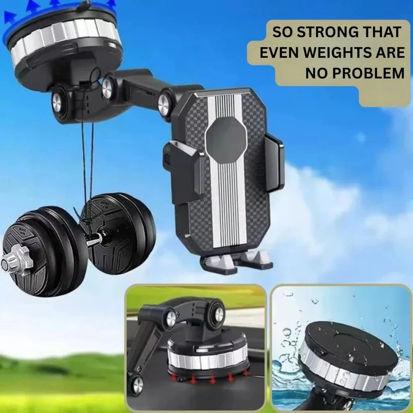 Car Phone Mount 360° Rotation Suction Lever Lock