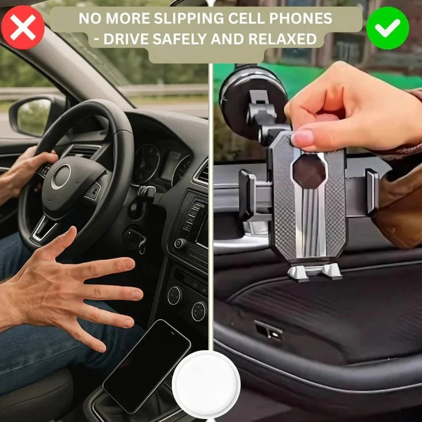 Car Phone Mount 360° Rotation Suction Lever Lock